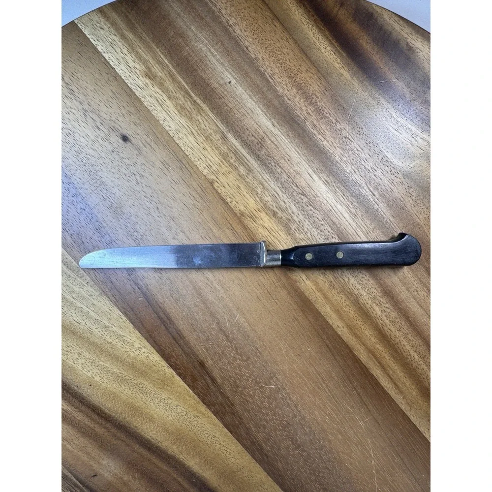 Vintage IMPERIAL‎ Stainless Serrated Grannys Kitchen Utility Knife Ebony Handle